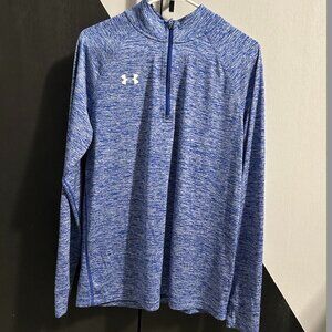 Under Armour Blue Heat Gear Loose Fit 1/4 Zip Pullover Women's Size S